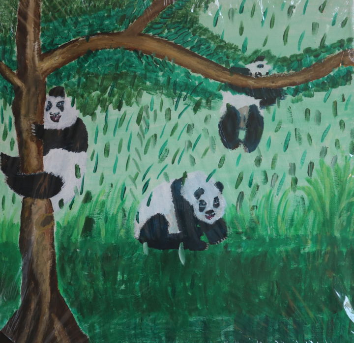 제목이 "Panda"인 미술작품 Anshika Trivedi로, 원작, 아크릴