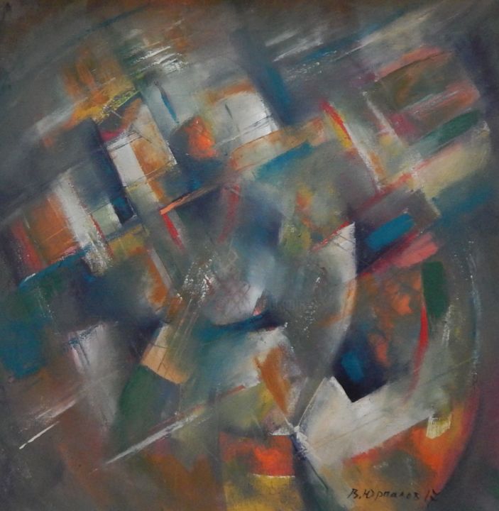 Картина под названием "Движение в пути" - Владимир Юрпалов, Подлинное произведение искусства, Масло