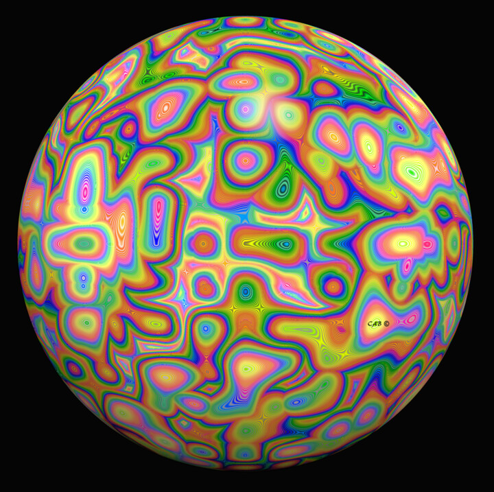 Grafika cyfrowa / sztuka generowana cyfrowo zatytułowany „Rainbow Sphere” autorstwa Antarctica246, Oryginalna praca, 2D prac…