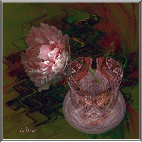 Digital Arts titled "LA PEONIA - THE PEO…" by Antares, Original Artwork, Digital Painting