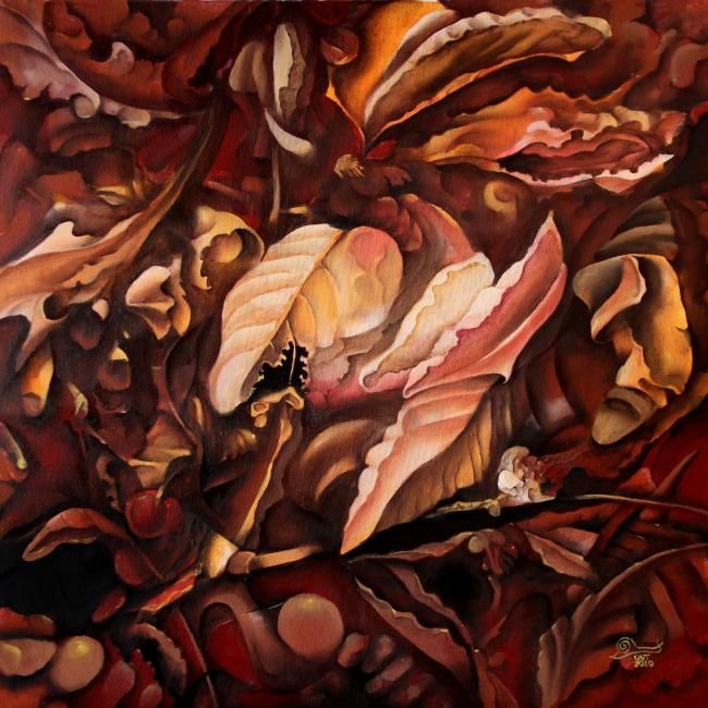 Painting titled "Natureza Morta" by Antero Guerra, Original Artwork, Oil