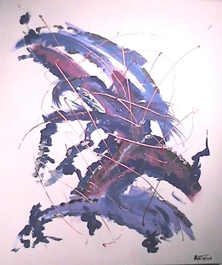 Painting titled "BLUES" by Antheus, Original Artwork