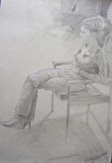 Drawing titled "Julie" by Anthony Barrow, Original Artwork