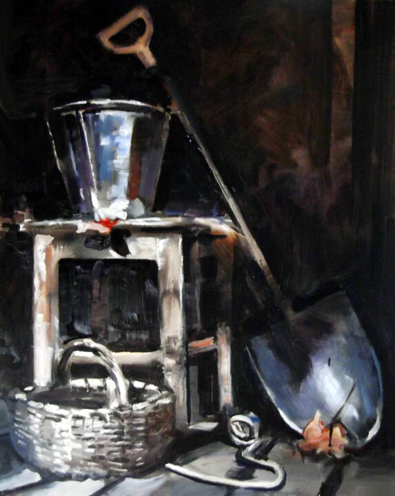 Painting titled "Still Life" by Anthony Barrow, Original Artwork, Oil