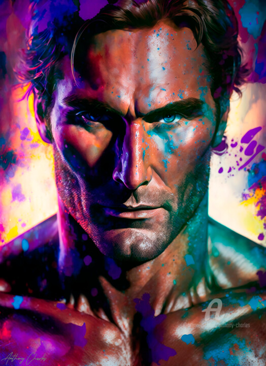 Digital Arts titled "The Legend - Mike O…" by Anthony Charles, Original Artwork, Digital Painting