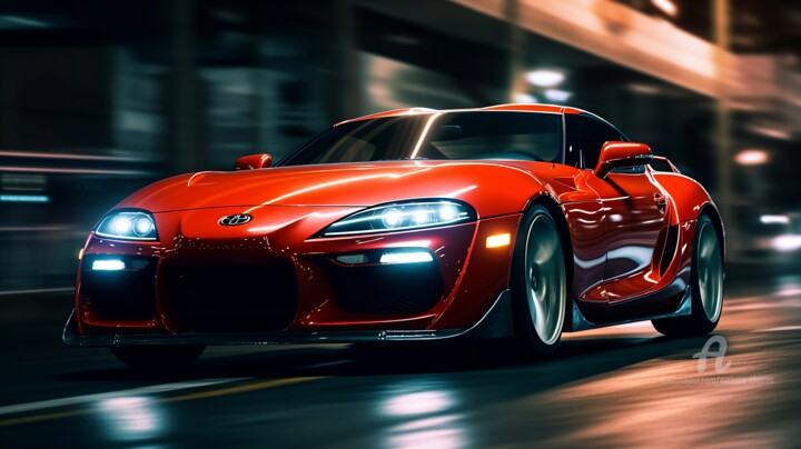 Цифровое искусство под названием "Toyota Supra v2" - Anthony Charles, Подлинное произведение искусства, Изображение, сгенери…