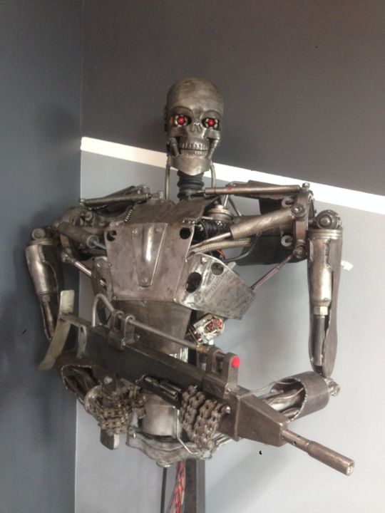 Sculpture titled "squelette robotique" by Anthony Gosselin, Original Artwork