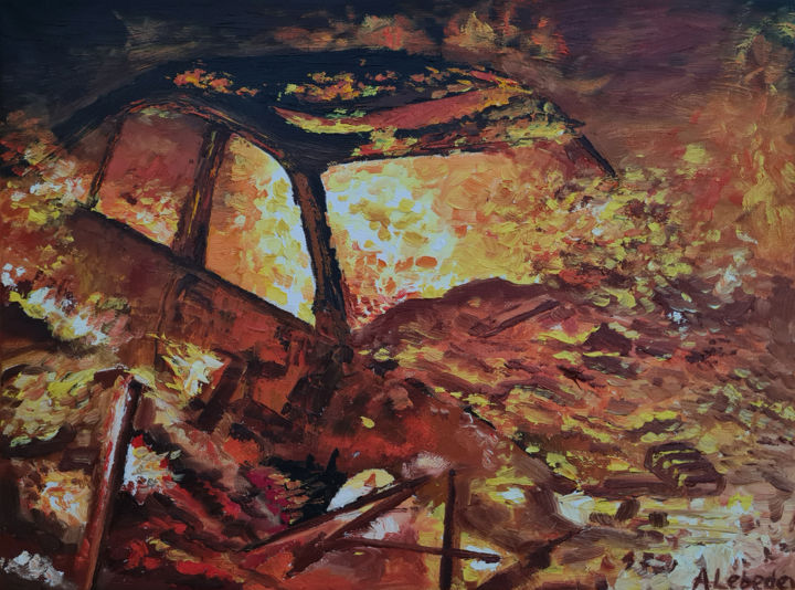Peinture intitulée "After the match II" par Anthony Lebedev, Œuvre d'art originale, Huile Monté sur Châssis en bois