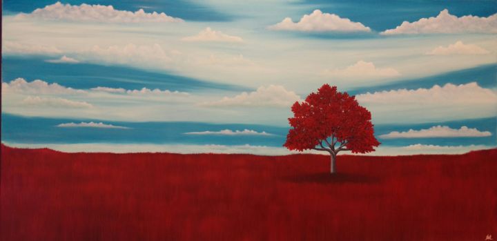 Painting titled "Splendid" by Lusignan Studios, Original Art, Oil