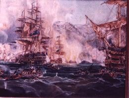 Painting titled "Bombardment" by Anthony Payne, Original Artwork