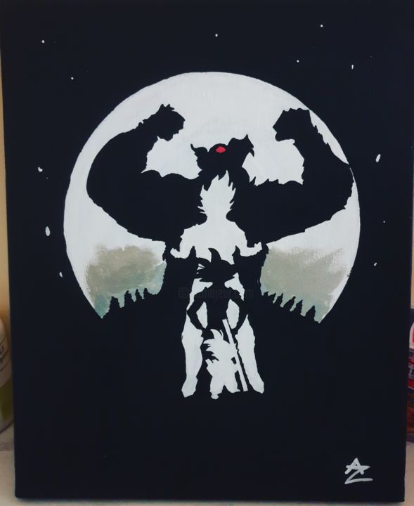 Peinture intitulée "dragon ball z manga" par Az, Œuvre d'art originale, Acrylique