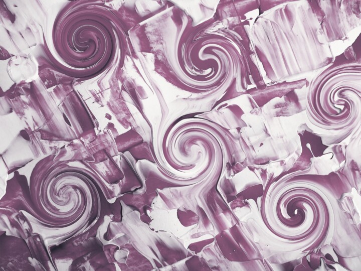 绘画 标题为“Purple Circles” 由Anthony Zappin, 原创艺术品, 油