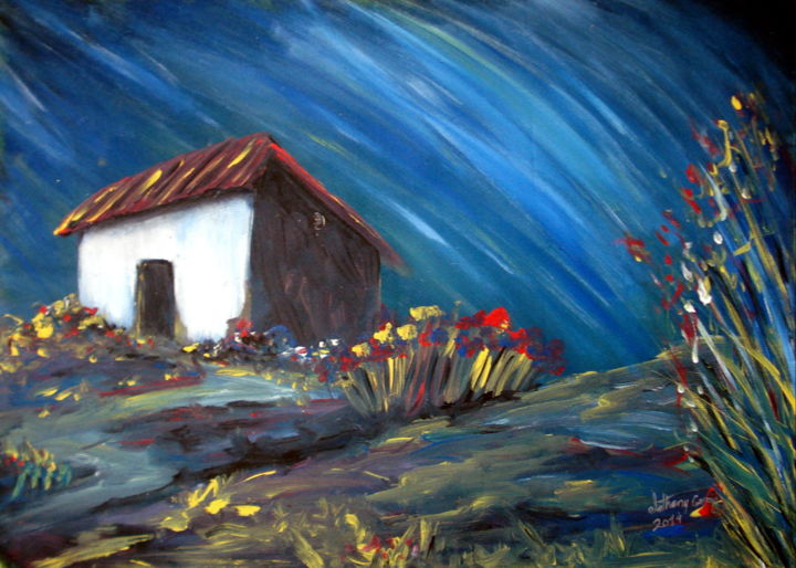 Painting titled "Mi refugio.jpg" by Anthony García, Original Artwork, Acrylic