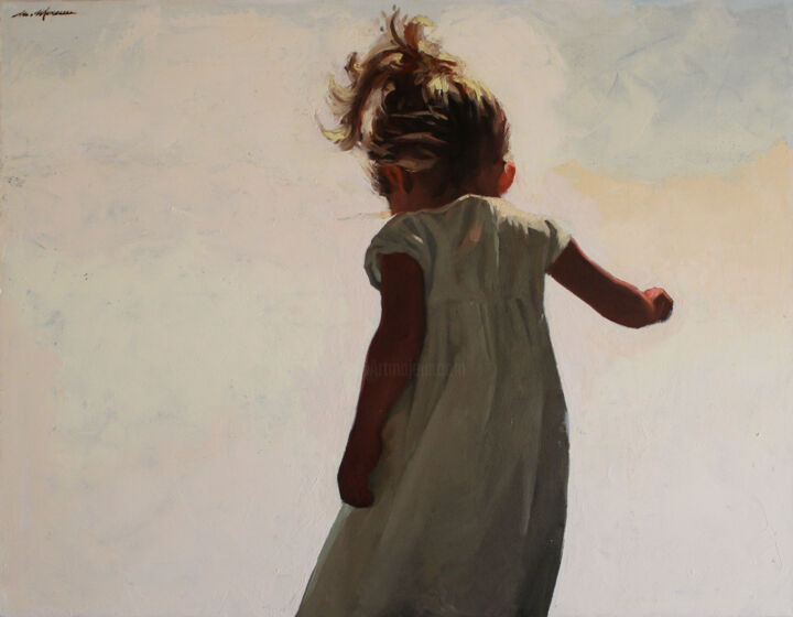 Painting titled "Altitude" by Anthony Moreau, Original Art, Oil