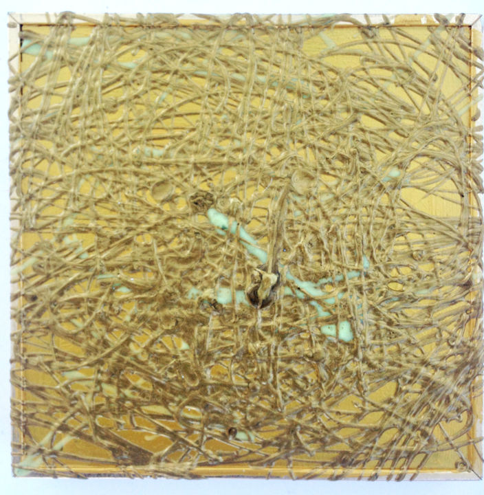 Painting titled "Gold Acrylic Art Pa…" by Anthony Saldivar, Original Artwork, Acrylic