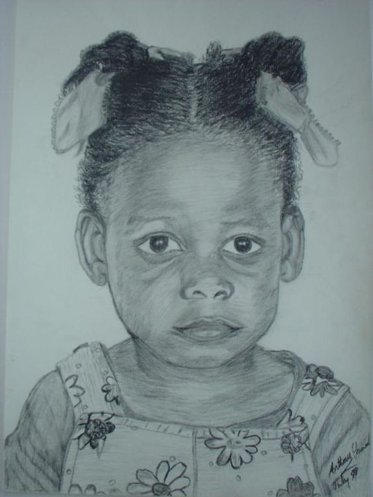 Drawing titled "Portrait of a Littl…" by Anthony Yearwood, Original Artwork