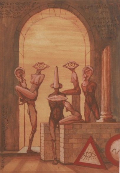 Malerei mit dem Titel "Tempera paintings" von Anticomics, Original-Kunstwerk, Öl