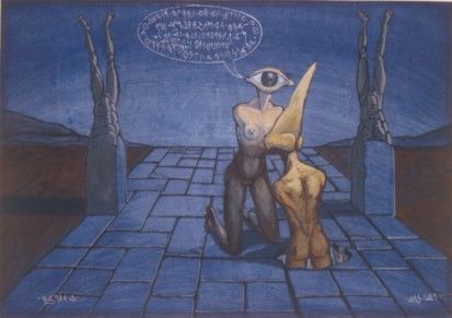 Pittura intitolato "Tempera paintings" da Anticomics, Opera d'arte originale, Olio