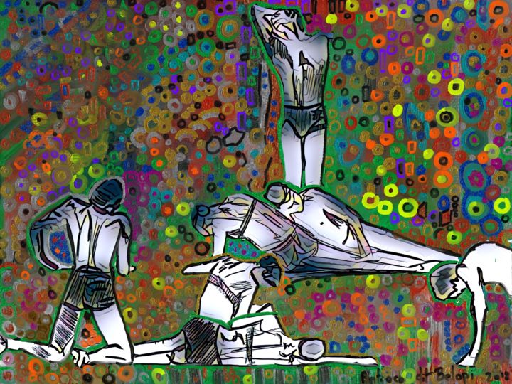 Digital Arts titled "Les danseurs.jpeg" by Antioco Dit Belapi, Original Artwork