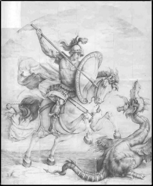 Dibujo titulada "SANGIROLAMOBOZZETTO" por Lorenzo  Antognetti Artista, Obra de arte original
