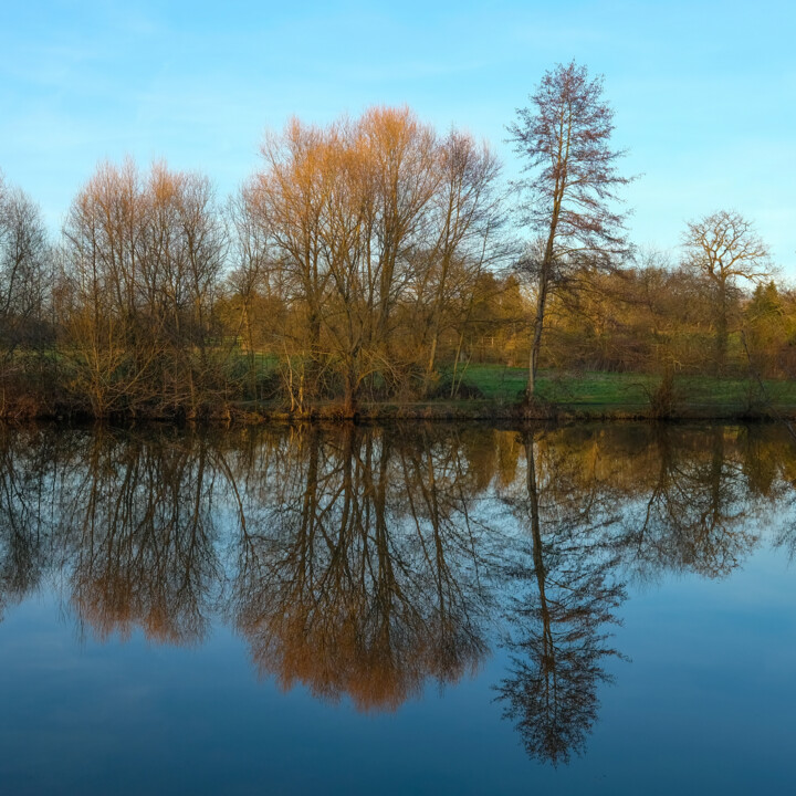 Photography titled "Reflection Lake" by Antoine Barthelemy, Original Artwork, Digital Photography