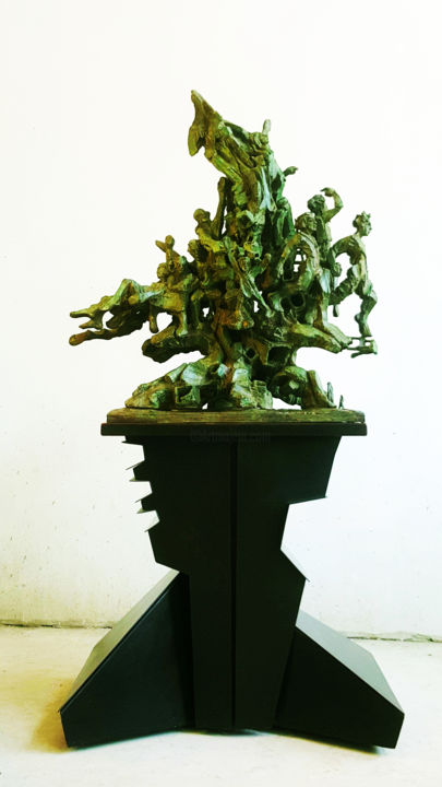 Sculpture intitulée "MÉMORIAL: LE CÈDRE…" par Antoine Berbari, Œuvre d'art originale, Bronze