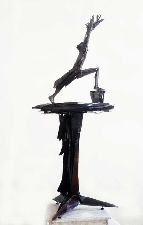 Sculpture titled "" LA DEMANDE DE LA…" by Antoine Berbari, Original Artwork, Metals