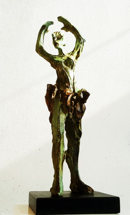 Rzeźba zatytułowany „" FLEUR DE CHOUX "” autorstwa Antoine Berbari, Oryginalna praca, Brąz
