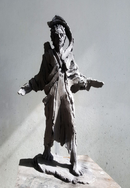Sculpture intitulée "" EMMANUEL" à YAROU…" par Antoine Berbari, Œuvre d'art originale, Plâtre