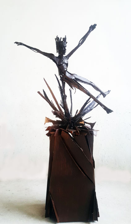 Sculpture titled "" FAUNE "" by Antoine Berbari, Original Artwork, Metals