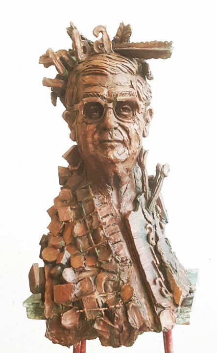 Sculpture titled ""HOMMAGE AU DOYEN N…" by Antoine Berbari, Original Artwork, Bronze