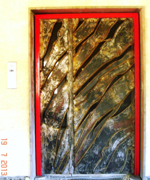 Sculpture titled "" Méandres " Porte…" by Antoine Berbari, Original Artwork, Metals