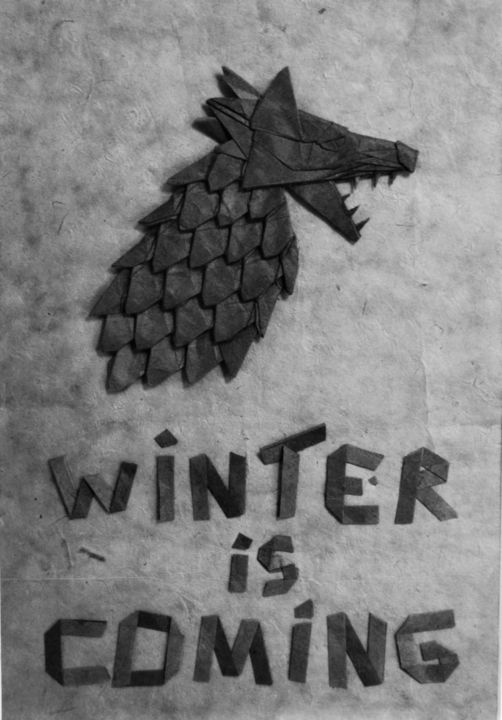 Sculpture titled ""Winter is coming"…" by Antoine Scherer, Original Artwork, Paper