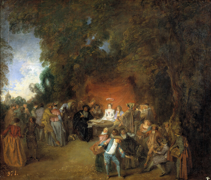 Painting titled "Capitulations de ma…" by Antoine Watteau, Original Artwork, Oil