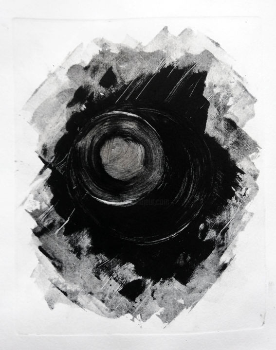 Printmaking titled "cercle 07" by Antoine Marelle, Original Artwork, Monotype