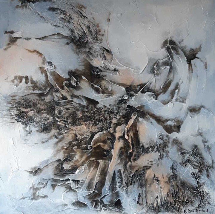 Картина под названием "En chemin..." - Antoinette Dall'Agnolo (Tani), Подлинное произведение искусства, Акрил Установлен на…