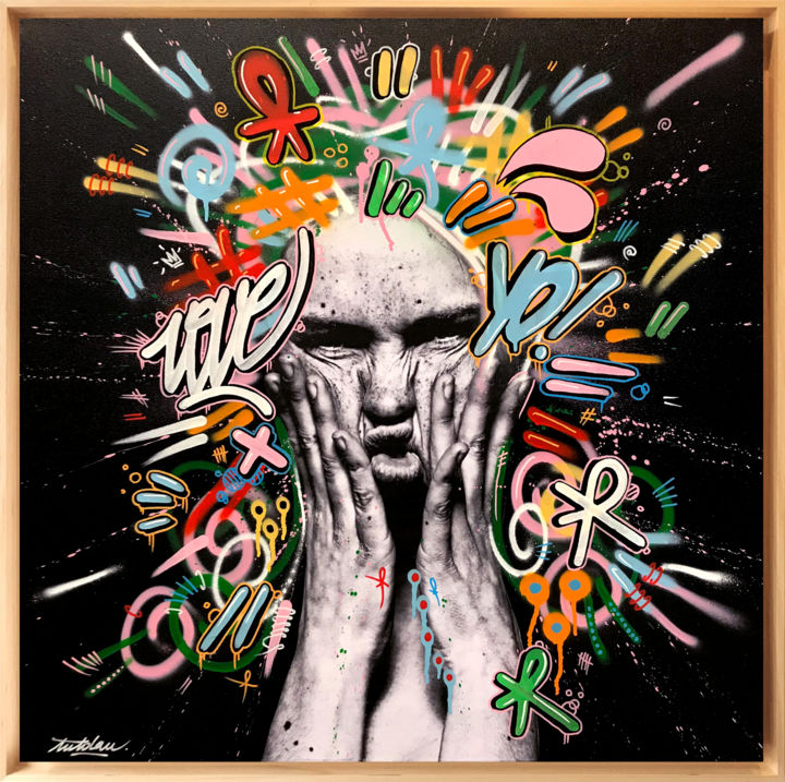 Peinture intitulée "Badass" par Anto Lau, Œuvre d'art originale, Acrylique Monté sur Châssis