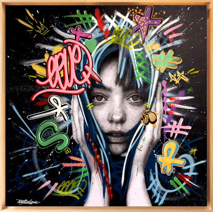 Peinture intitulée "OMG" par Anto Lau, Œuvre d'art originale, Acrylique Monté sur Châssis