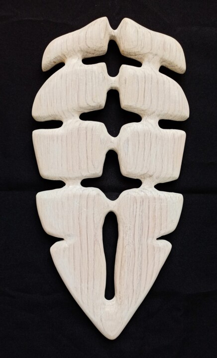 Sculpture titled "Wood sculpture abc" by Anton Kamenev, Original Artwork, Wood