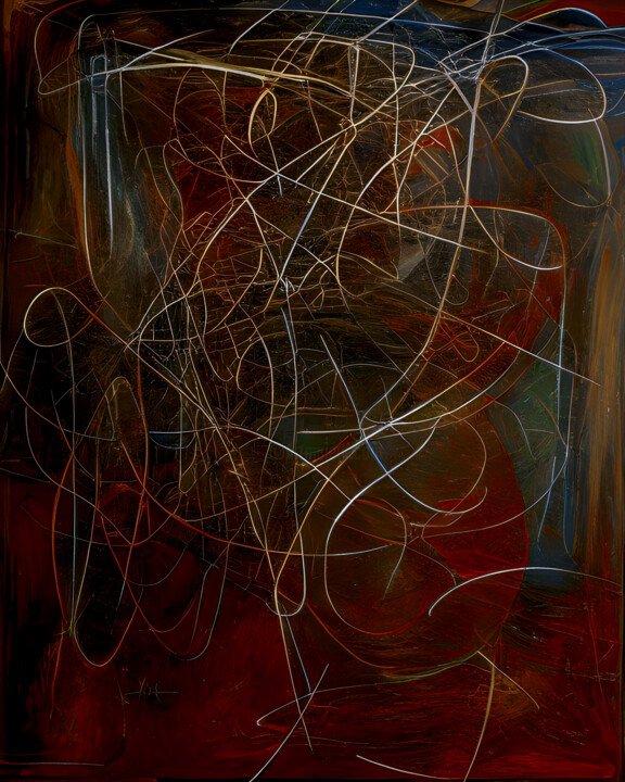 Digital Arts titled "Spaghetti number 1." by Anton Pustovalov, Original Artwork, Digital Painting