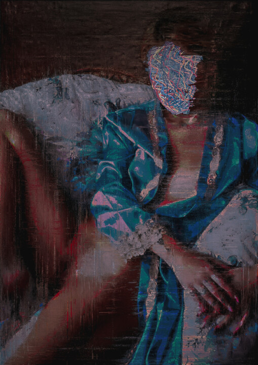 Digital Arts με τίτλο "Incognito: The Blue…" από Anton Pustovalov, Αυθεντικά έργα τέχνης, Ψηφιακή ζωγραφική