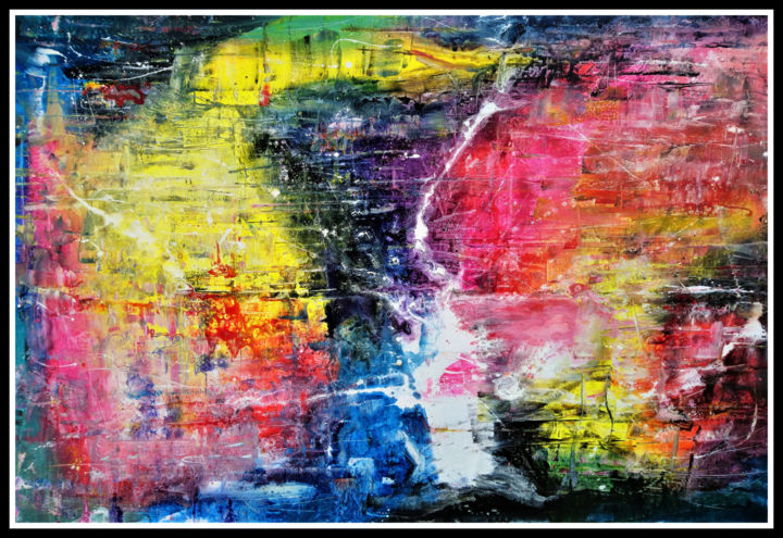 Pittura intitolato "Favourite abstract" da Anton Rakun, Opera d'arte originale, Acrilico Montato su Telaio per barella in le…