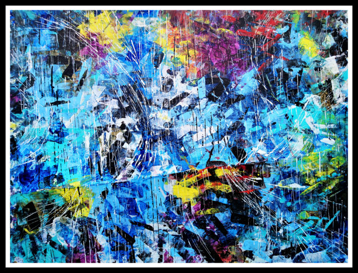 Painting titled "Fragments of the pa…" by Anton Rakun, Original Artwork, Acrylic Mounted on Wood Stretcher frame