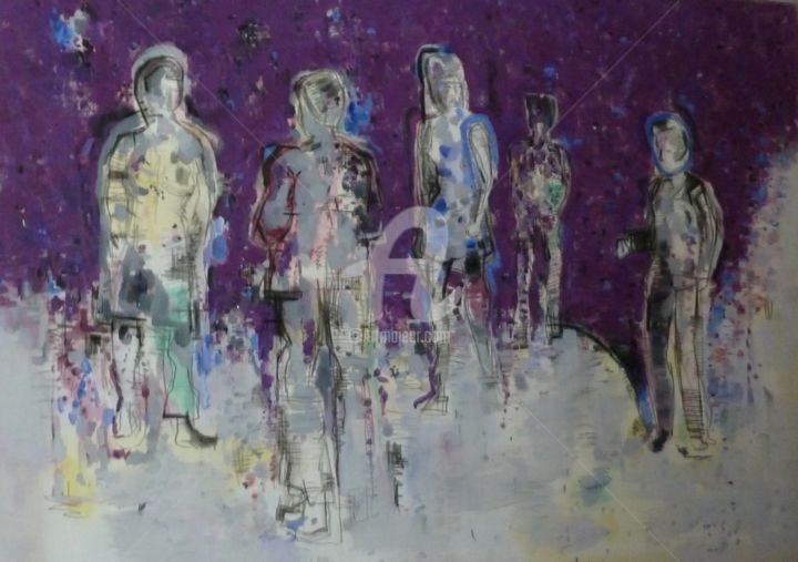 Malerei mit dem Titel "People." von Anton Rinzema, Original-Kunstwerk, Acryl