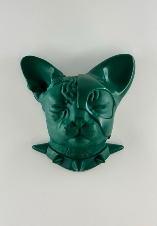 Sculptuur getiteld "DualCat" door Anton Tische, Origineel Kunstwerk, Hars