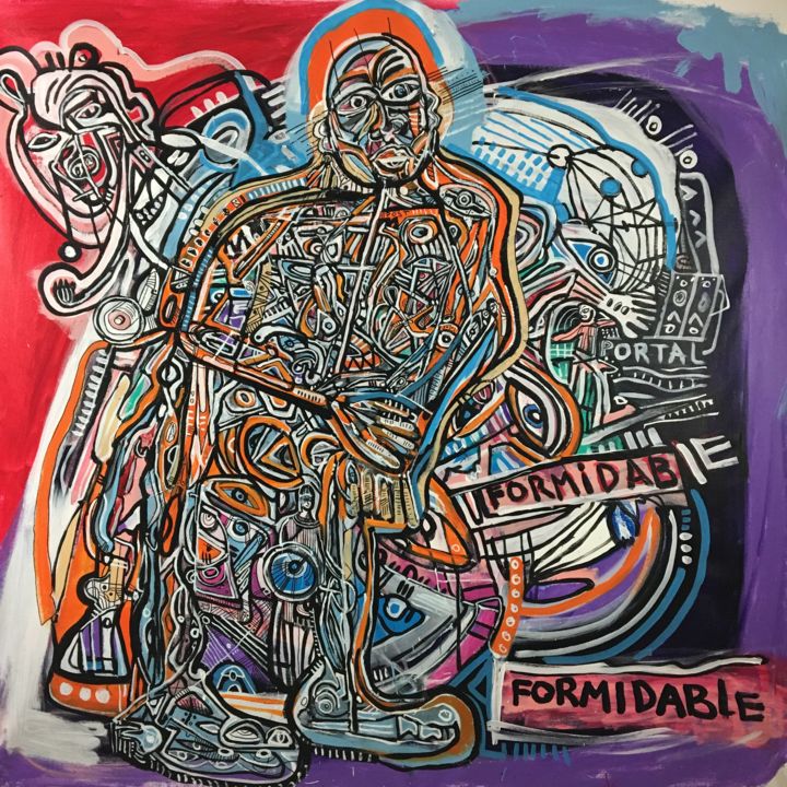 Painting titled "Formidable" by Anton Vitkovskiy, Original Art, Acrylic