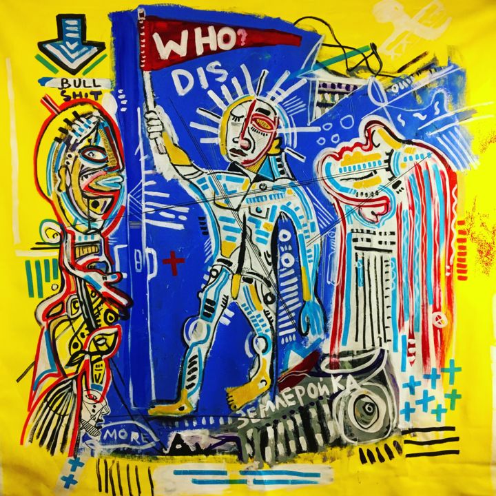Malarstwo zatytułowany „Who Dis?” autorstwa Anton Vitkovskiy, Oryginalna praca, Akryl