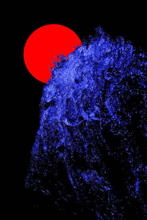 Digital Arts titled "red-dot-and-blue-wa…" by Anton Winzer, Original Artwork, 2D Digital Work