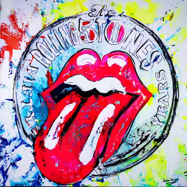 Malerei mit dem Titel "The Rolling Stones…" von Antoni Dragan, Original-Kunstwerk, Acryl