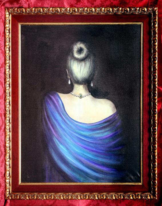 Pintura titulada "dama-engalanada-92x…" por Antonia León, Obra de arte original